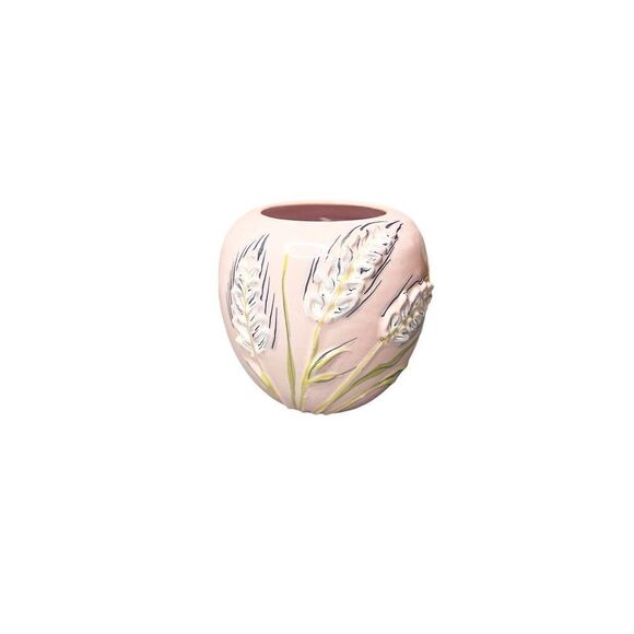 Vintage Italian Pink Ceramic Round Vase‎ - Picture 1 of 8